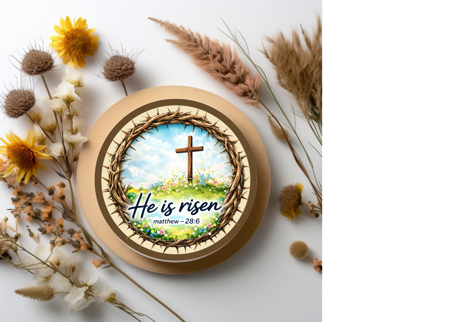 He is Risen Table Coasters