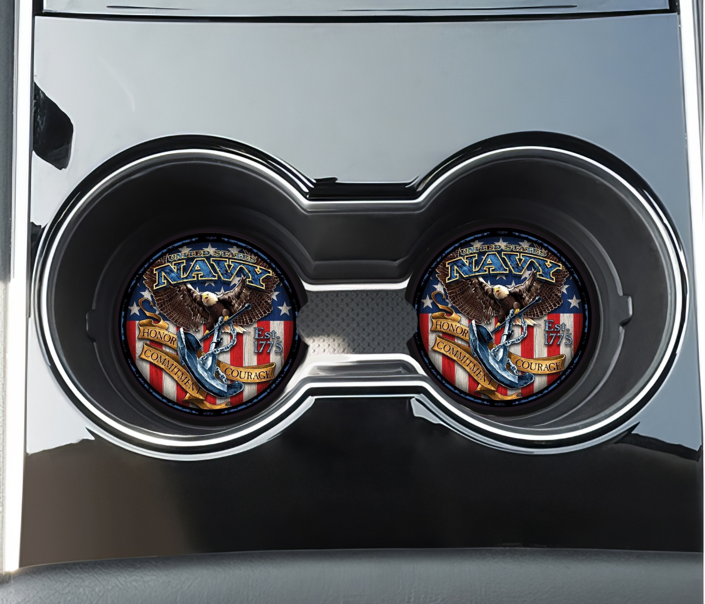 Navy Car Coasters