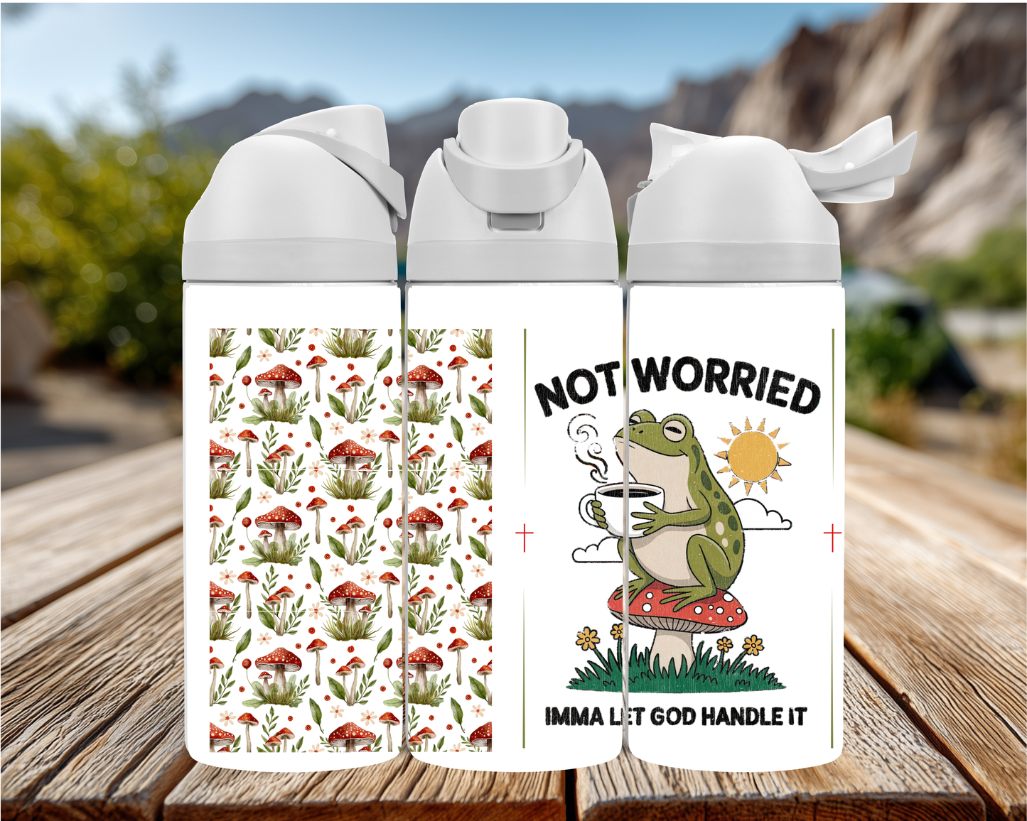 Not Worried Imma Let God Handle It - Water Bottle