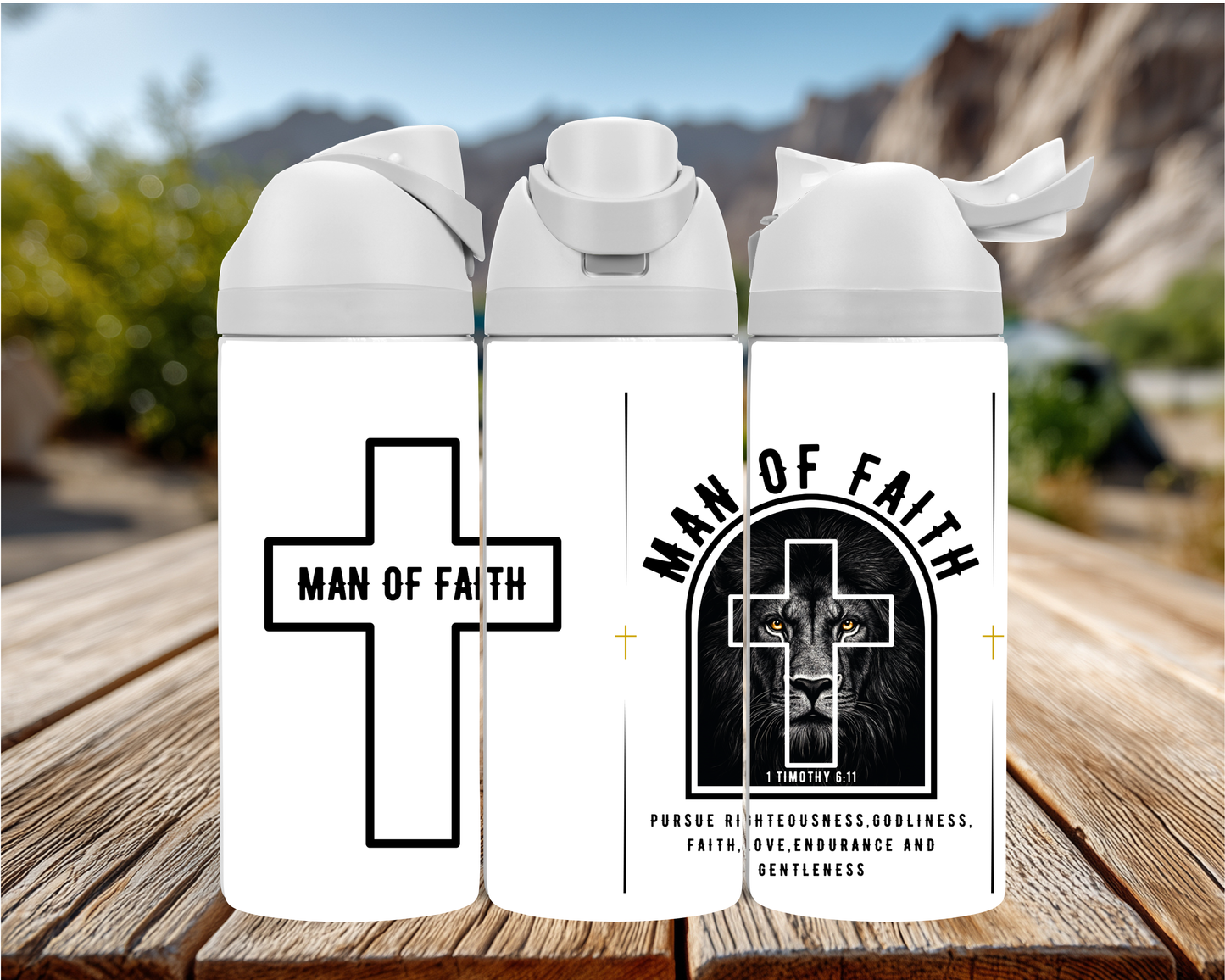 Man of Faith - Water Bottle