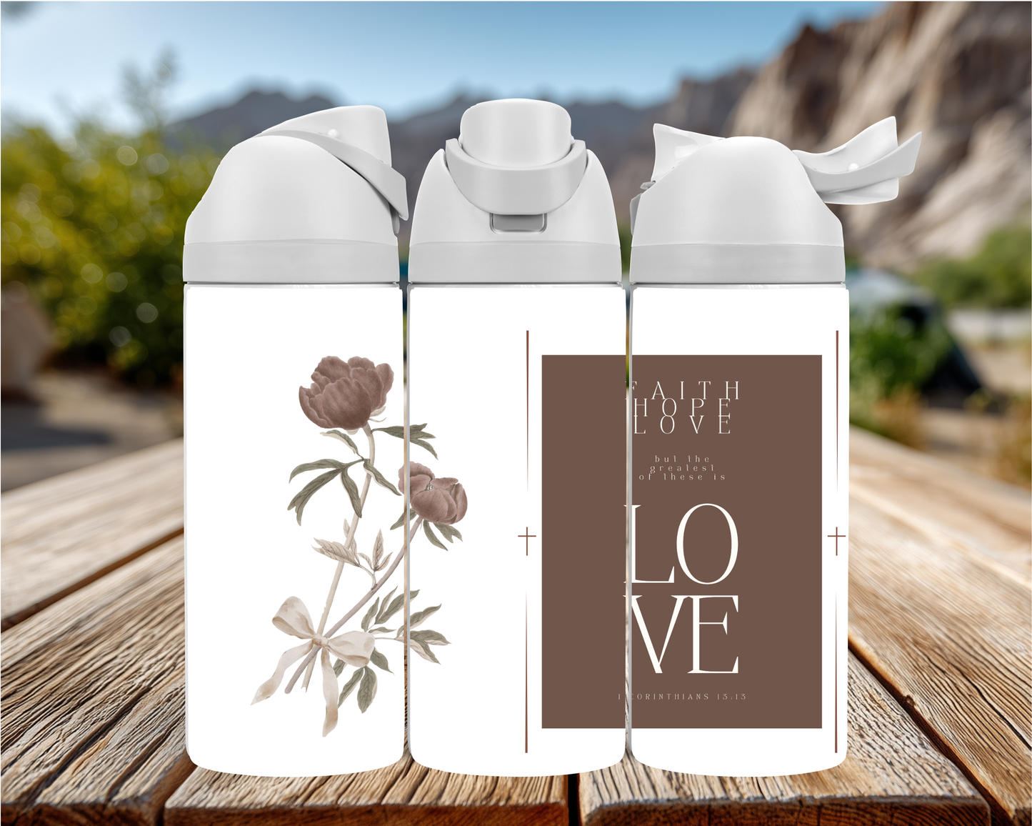 Faith Hope Love - Water Bottle