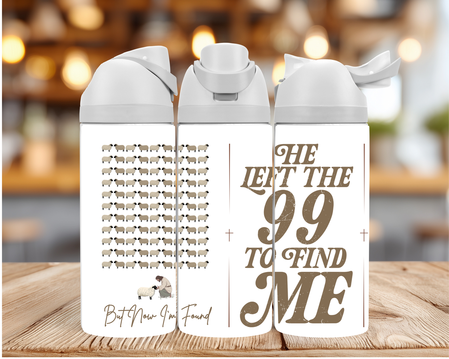 He Left the 99 To Find Me - Water Bottle