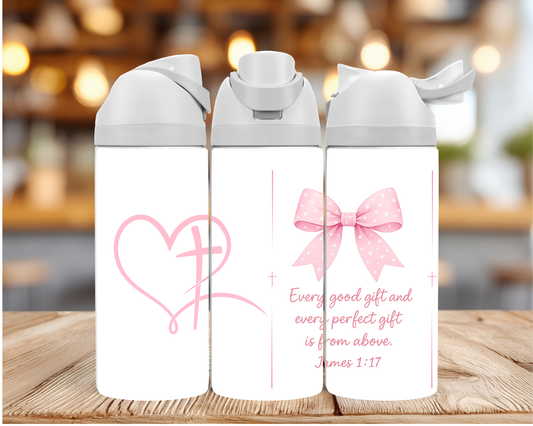 James 1:17 - Bow - Water Bottle