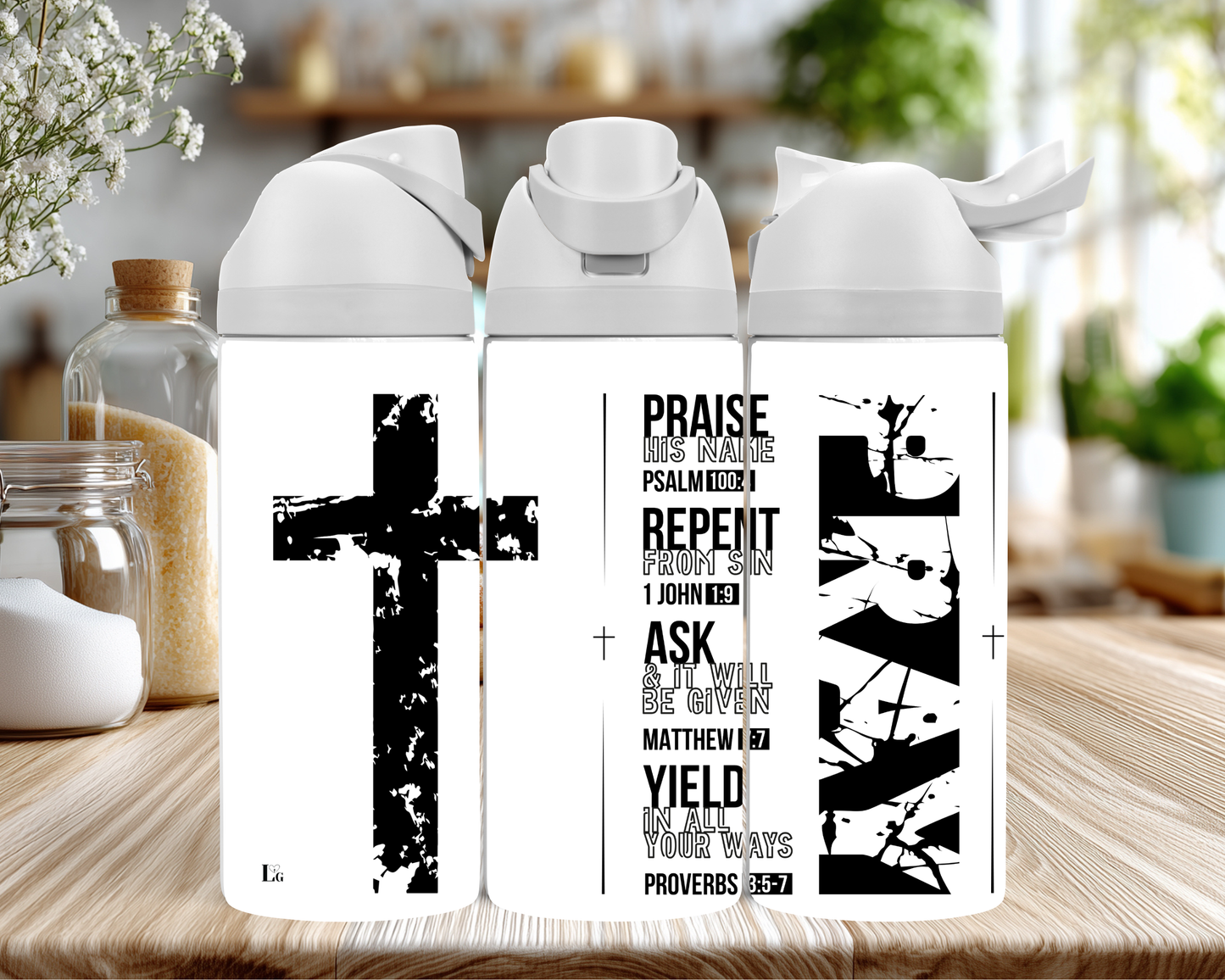 Praise His Name - Water Bottle