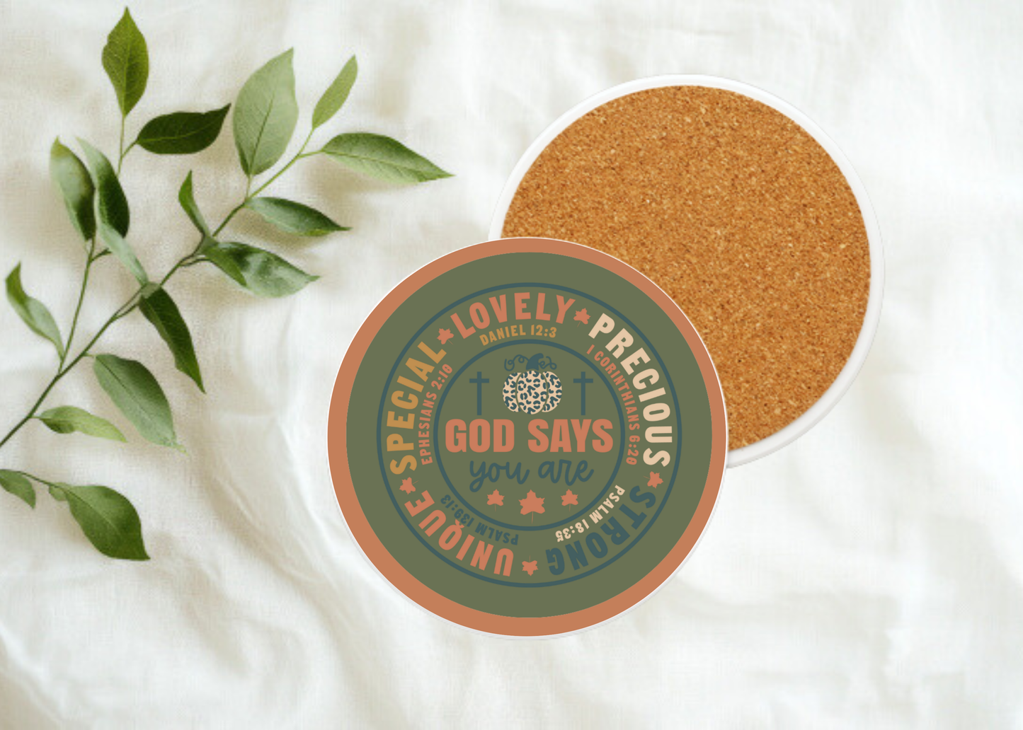 God Says Table Coasters