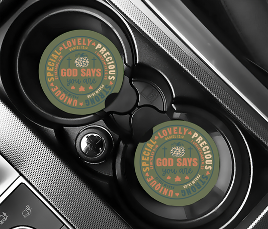 God Says Car Coasters