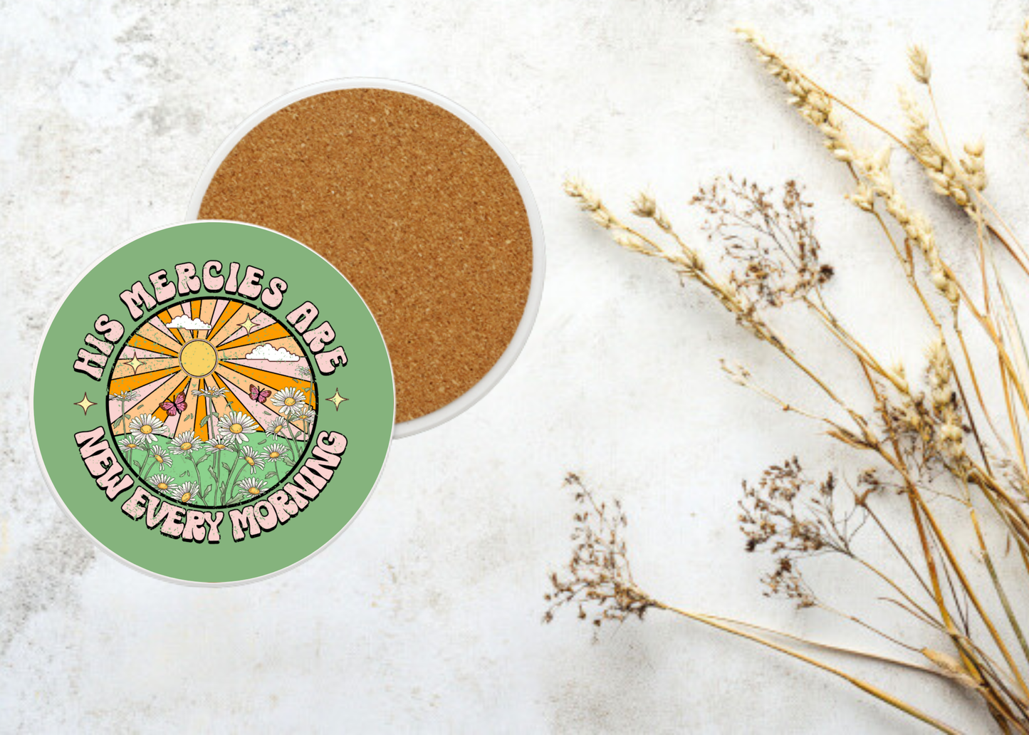 His Mercies are New Every Morning Sunshine Table Coasters
