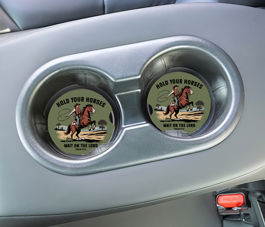 Hold Your Horses Car Coasters