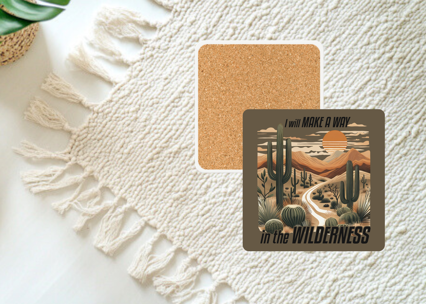 I Will Make a Way in the Wilderness Table Coasters