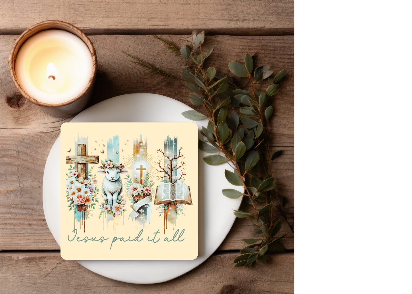 Jesus Paid it All Table Coasters