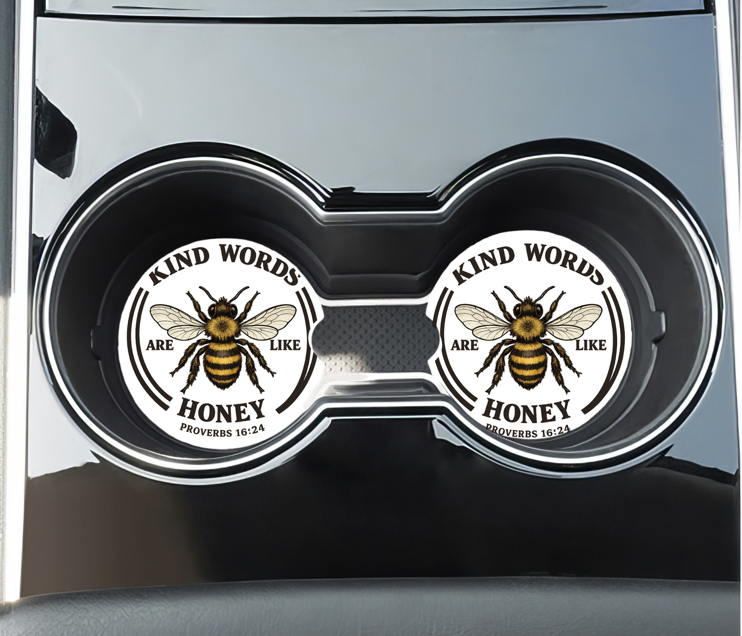 Kind Words Are Like Honey Car Coasters