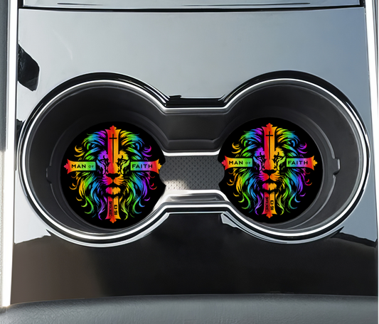 Man of Faith Car Coasters