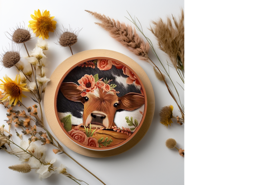 Rose Cow Table Coasters