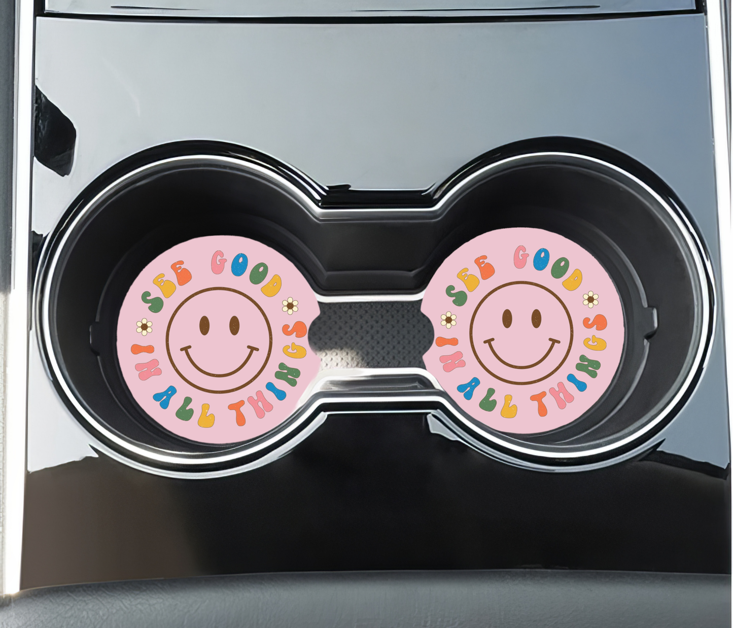 See Good in All Things Car Coasters