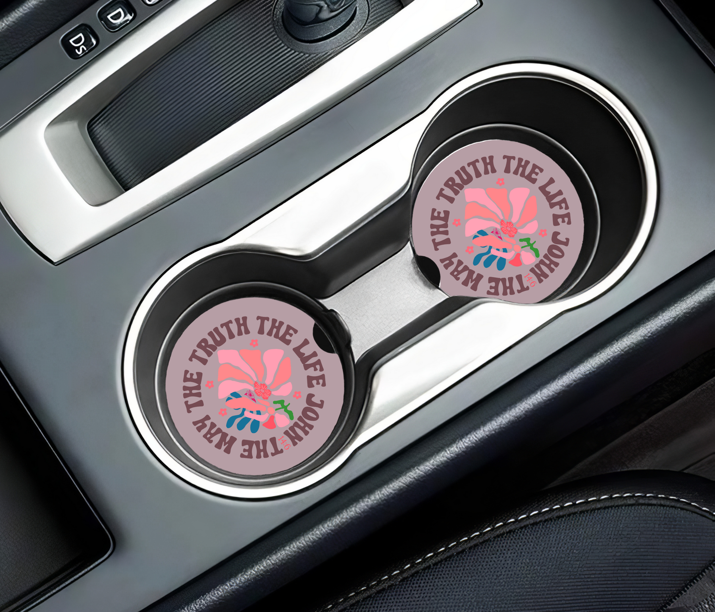 The Way The Truth The Life Car Coasters