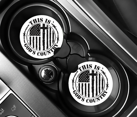 This is God's Country Car Coasters