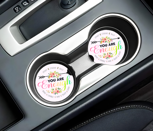 You Are Enough Car Coasters